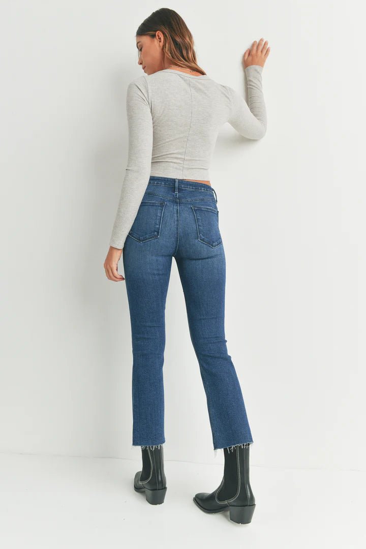JBD High Rise Tonal Crop Flare - Elk + Elm
