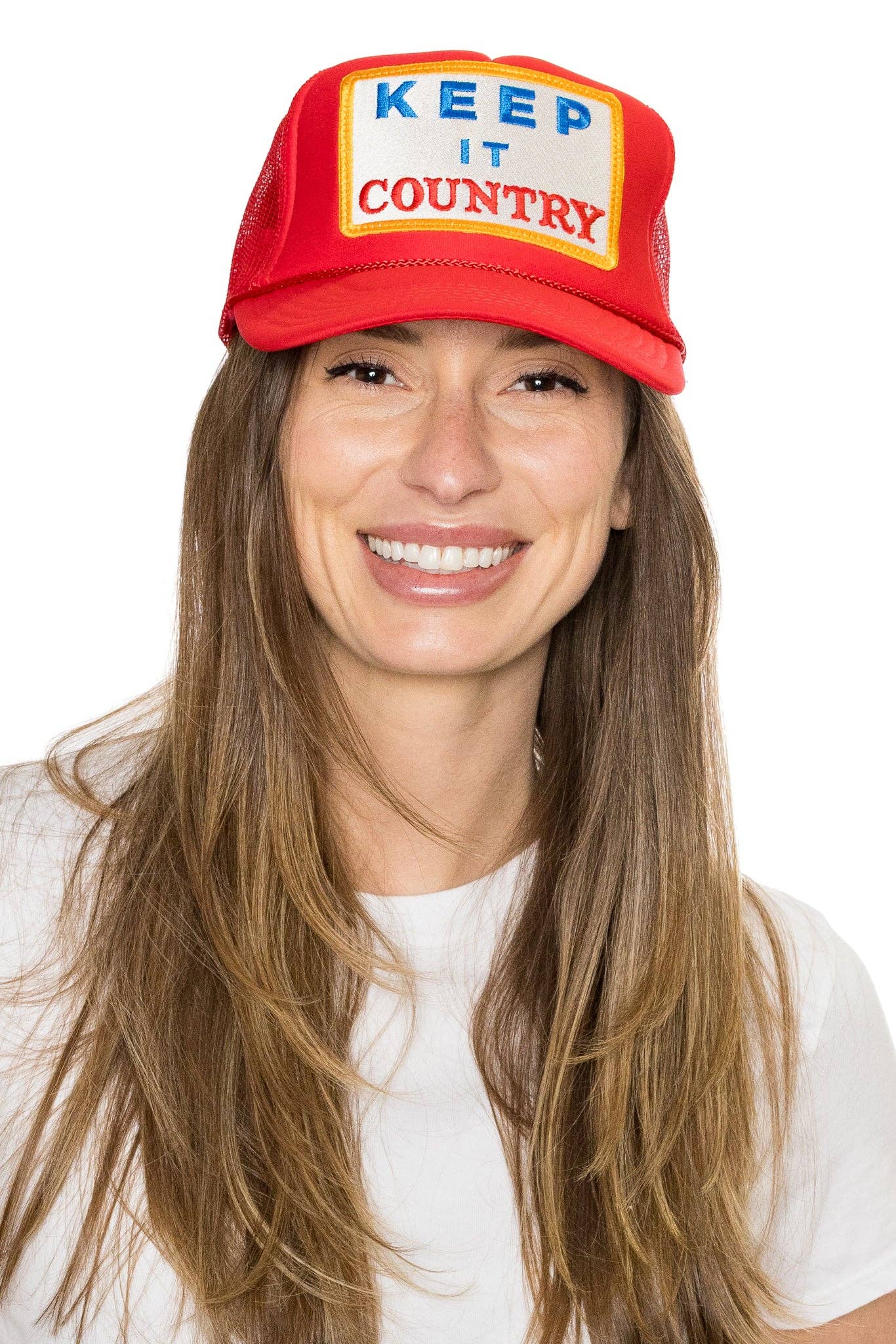 Keep It Country Trucker Hat in Red - Elk + Elm