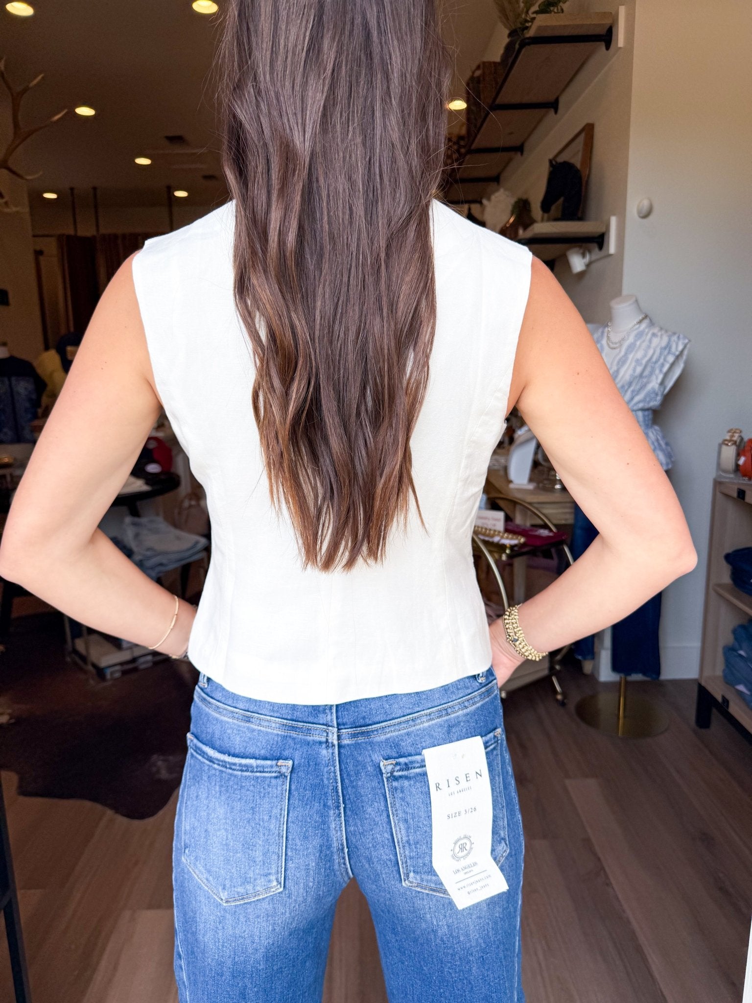 La Isla Embroidered Vest - Elk + Elm