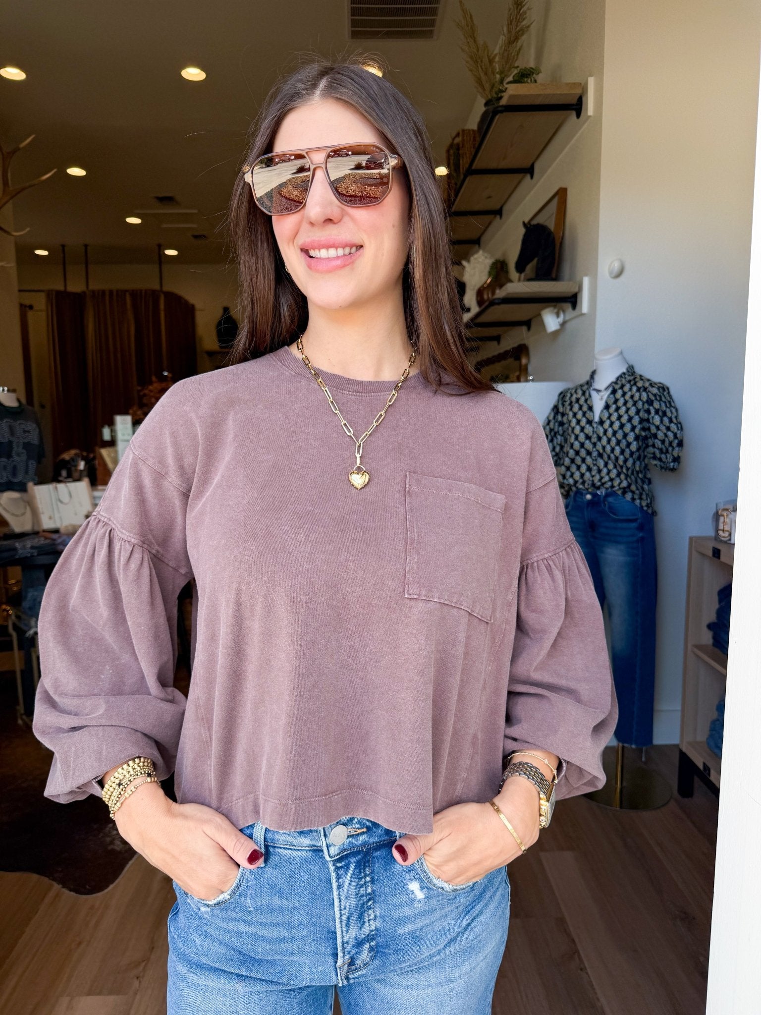 Laid Back Puff Sleeve - Elk + Elm