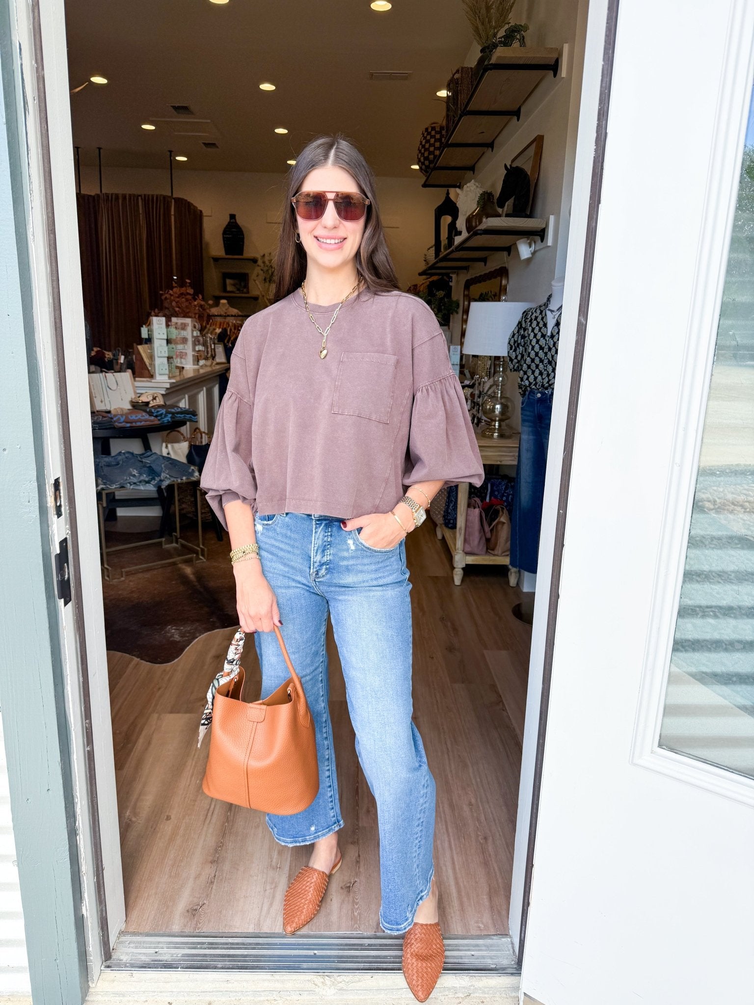Laid Back Puff Sleeve - Elk + Elm