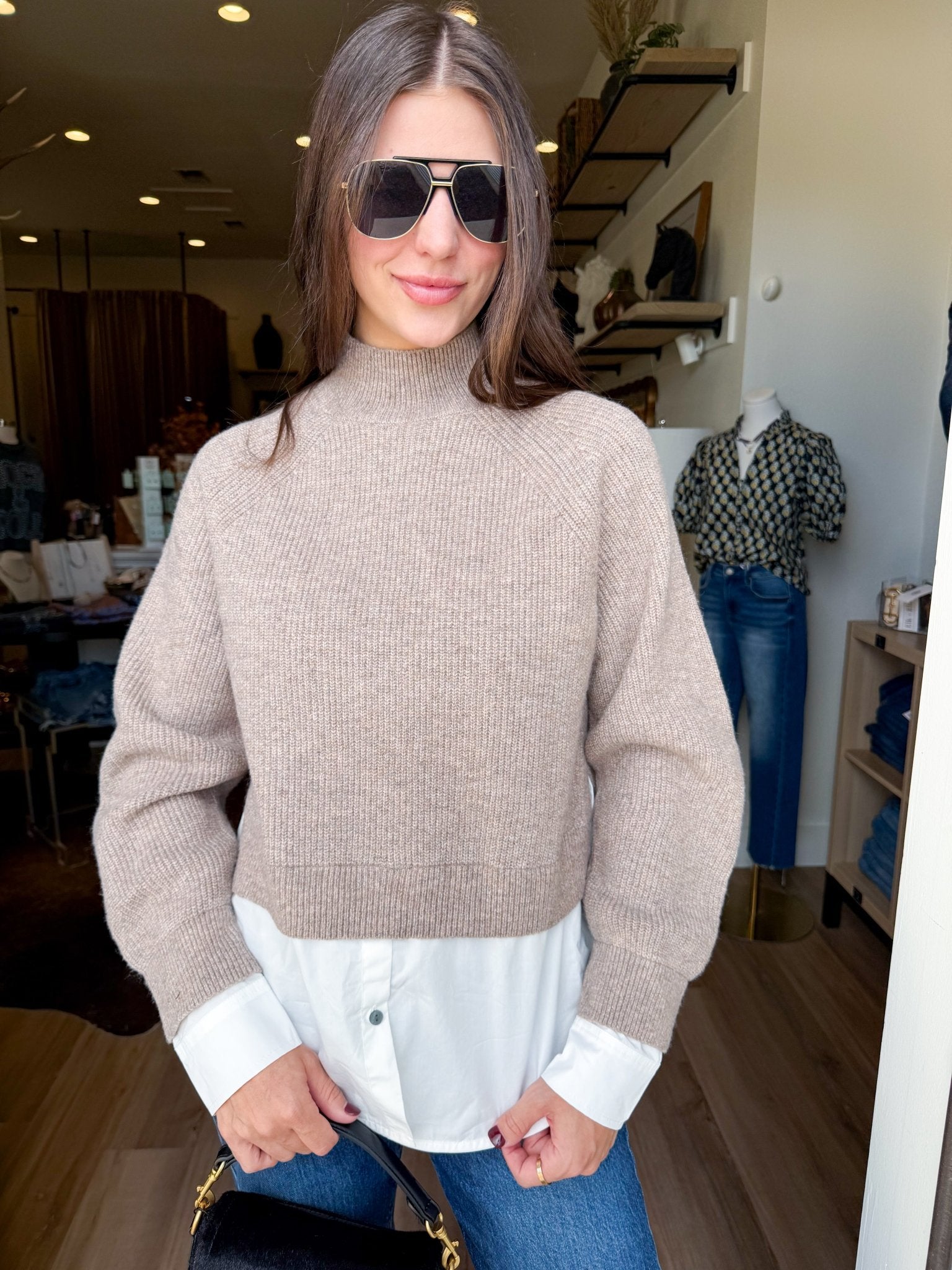 Layered Luxe Sweater - Elk + Elm