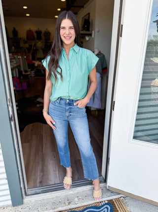 Leah Stripe Button Up - Elk + Elm