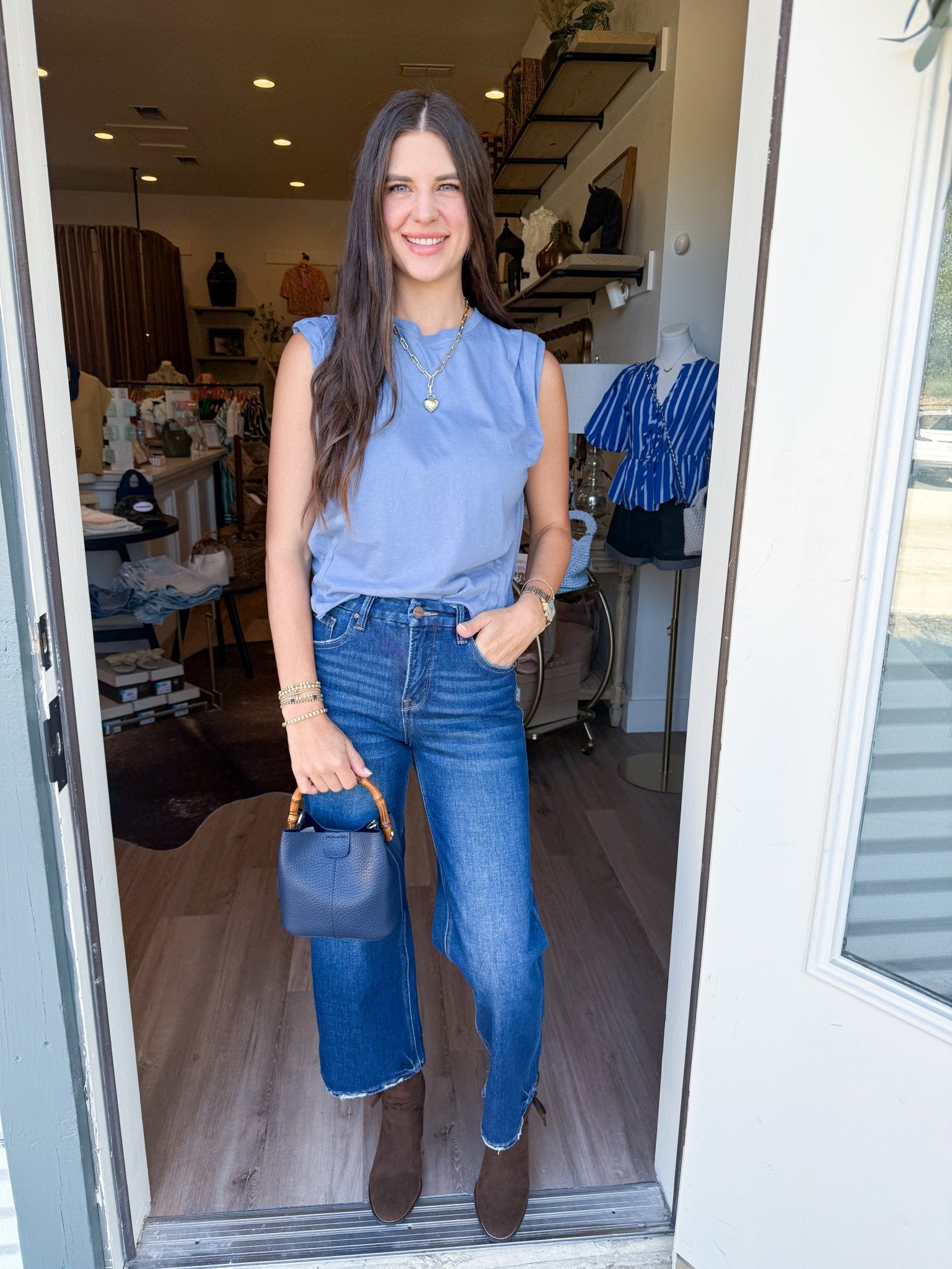 Lita Pleat Tee - Infinity - Elk + Elm