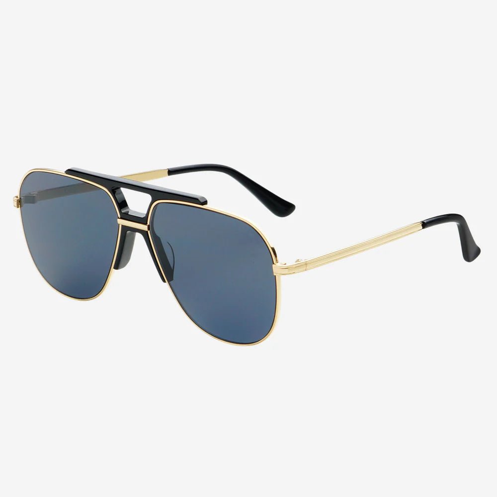 Logan Aviator Sunglasses - Black/Gray - Elk + Elm