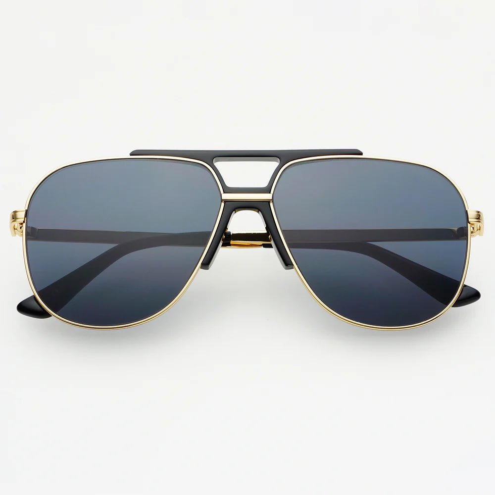 Logan Aviator Sunglasses - Black/Gray - Elk + Elm
