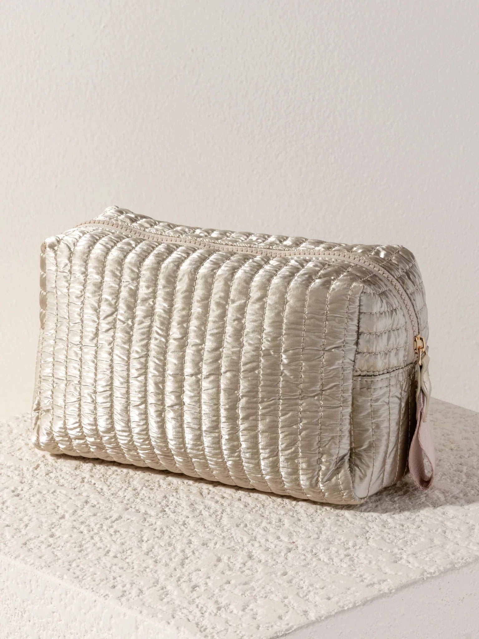 Logan Large Boxy Cosmetic Pouch - Gold - Elk + Elm