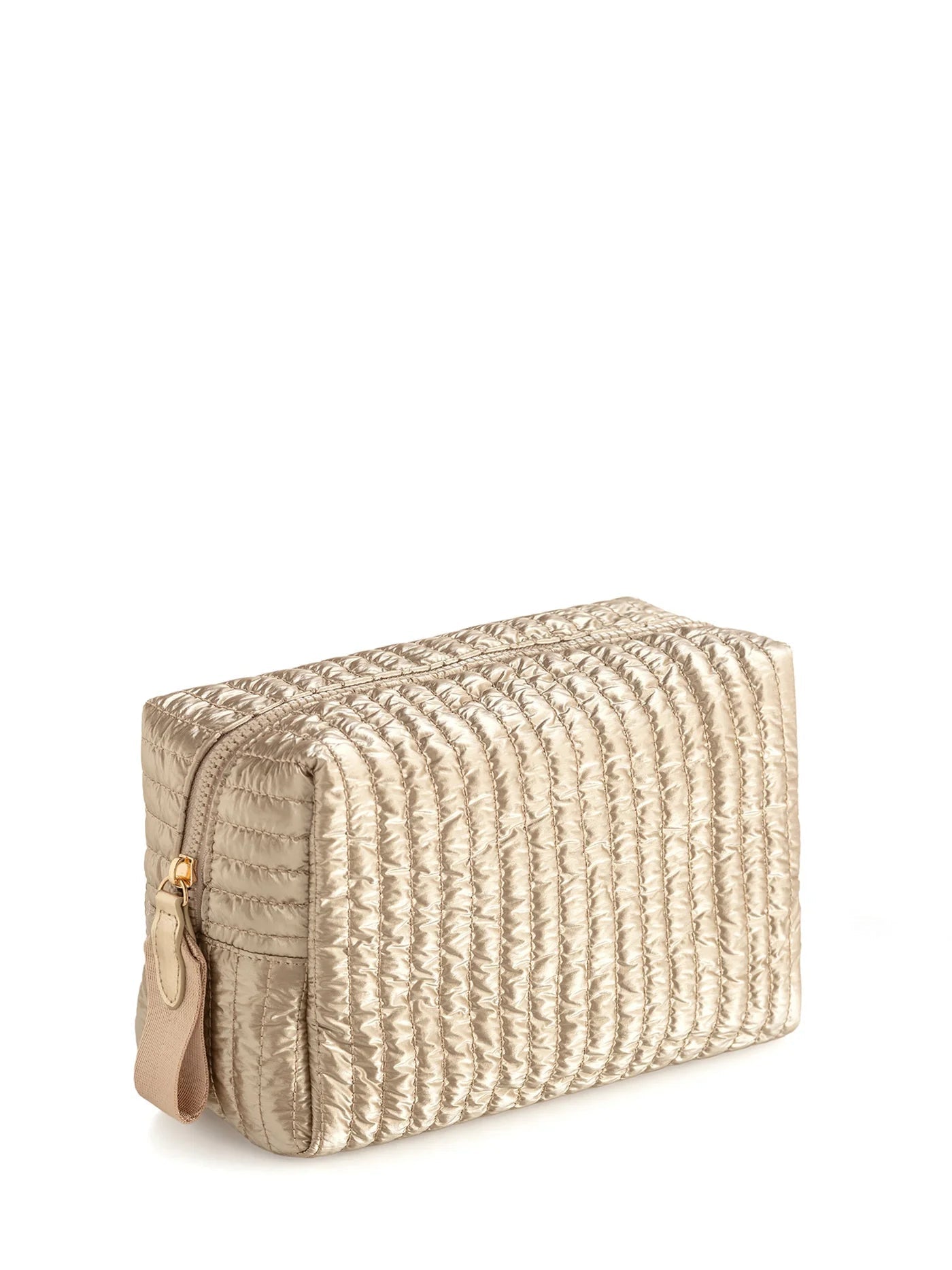 Logan Large Boxy Cosmetic Pouch - Gold - Elk + Elm