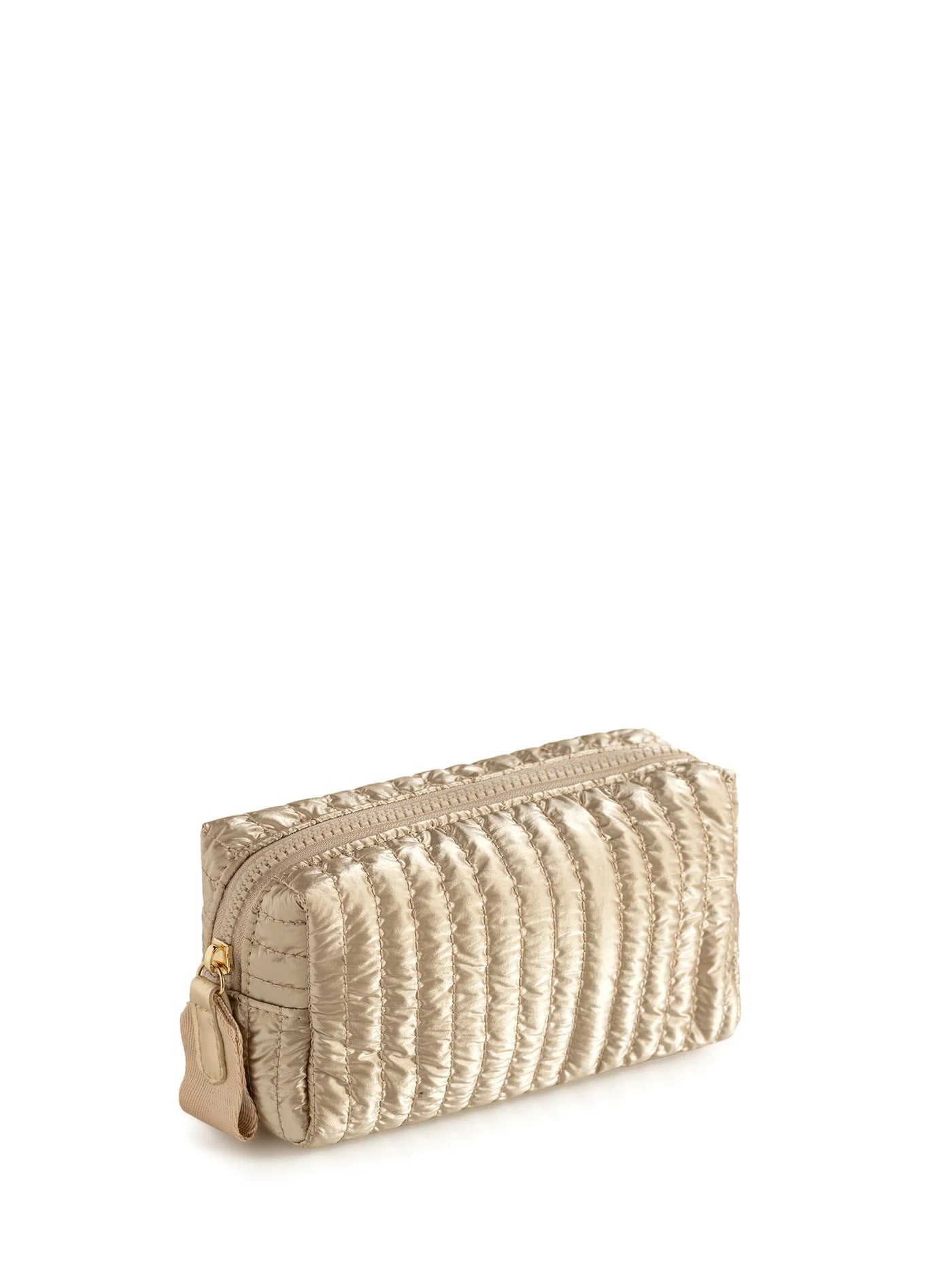 Logan Small boxy Cosmetic Pouch - Gold - Elk + Elm