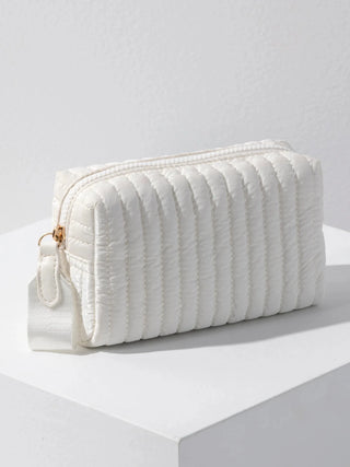 Logan Small Boxy Cosmetic Pouch - Pearl - Elk + Elm