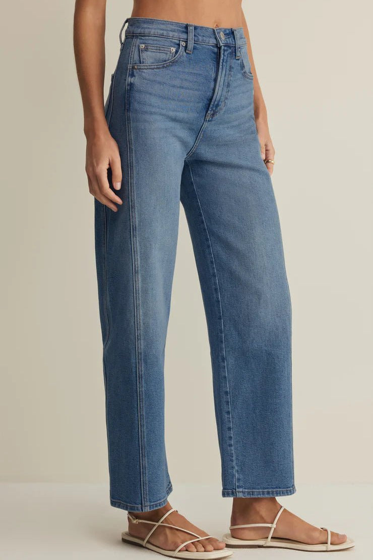 Luna Bowed High Rise Bowed Jean - Elk + Elm
