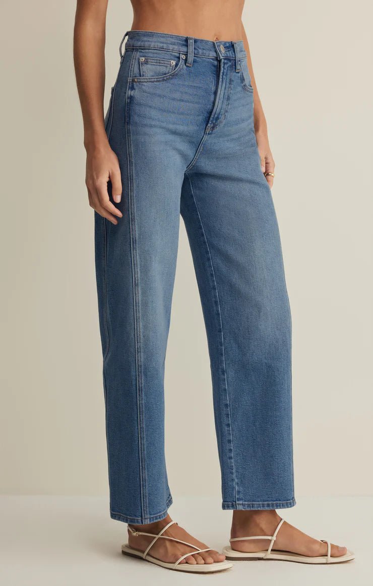 Luna Bowed High Rise Bowed Jean - Elk + Elm
