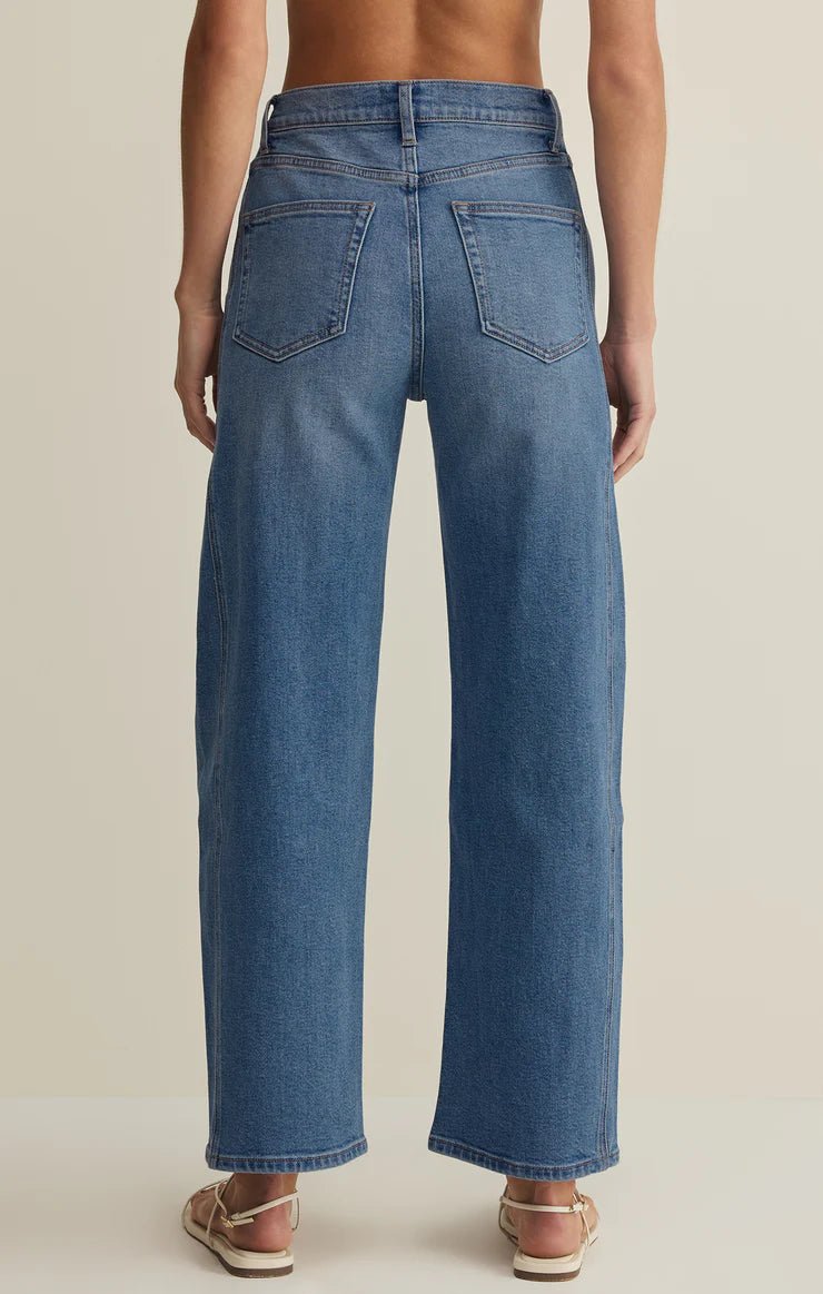 Luna Bowed High Rise Bowed Jean - Elk + Elm