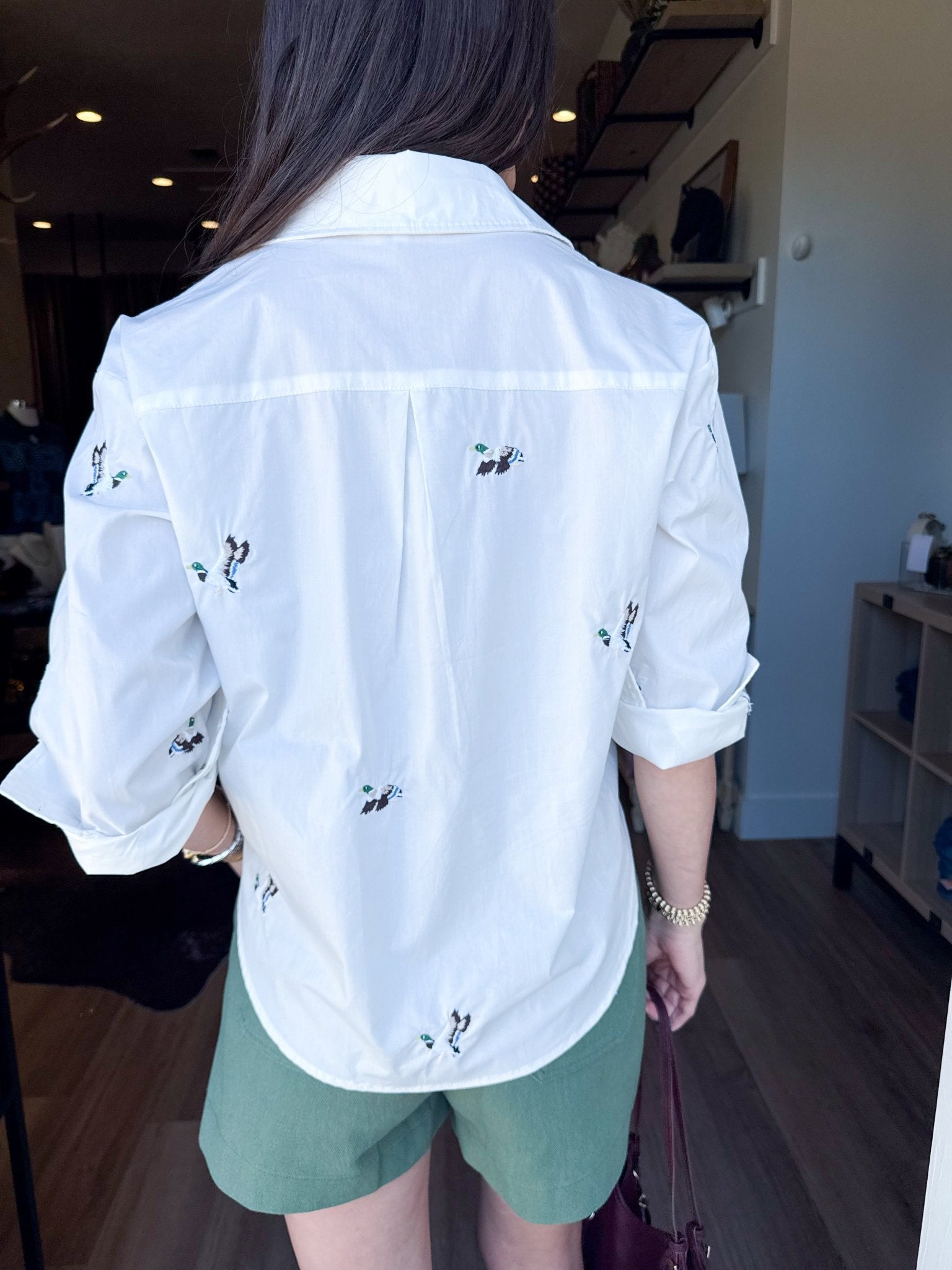Mallard Embroidered Shirt - Elk + Elm