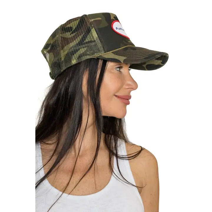 Mamacita Trucker Hat - Camo - Elk + Elm
