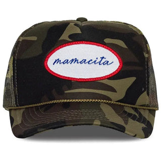 Mamacita Trucker Hat - Camo - Elk + Elm