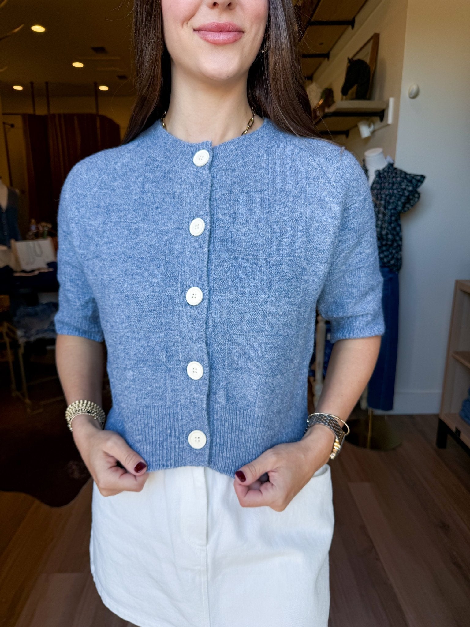 Marlow Cardigan - Blue Smoke - Elk + Elm
