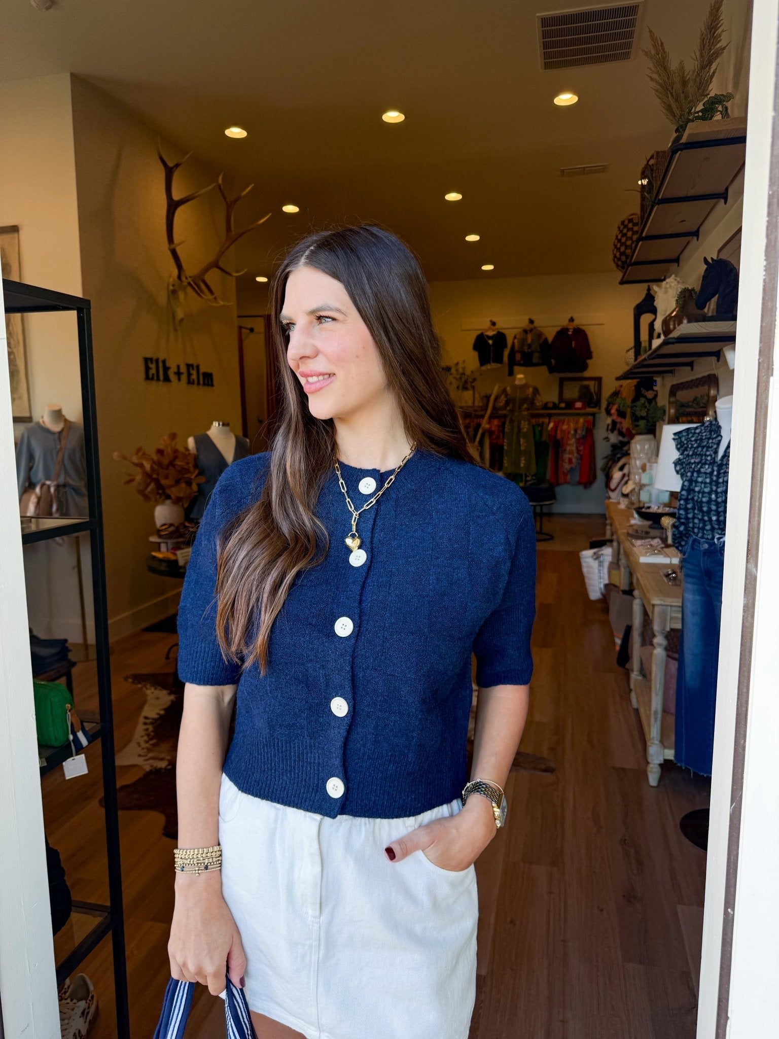 Marlow Cardigan - Navy - Elk + Elm