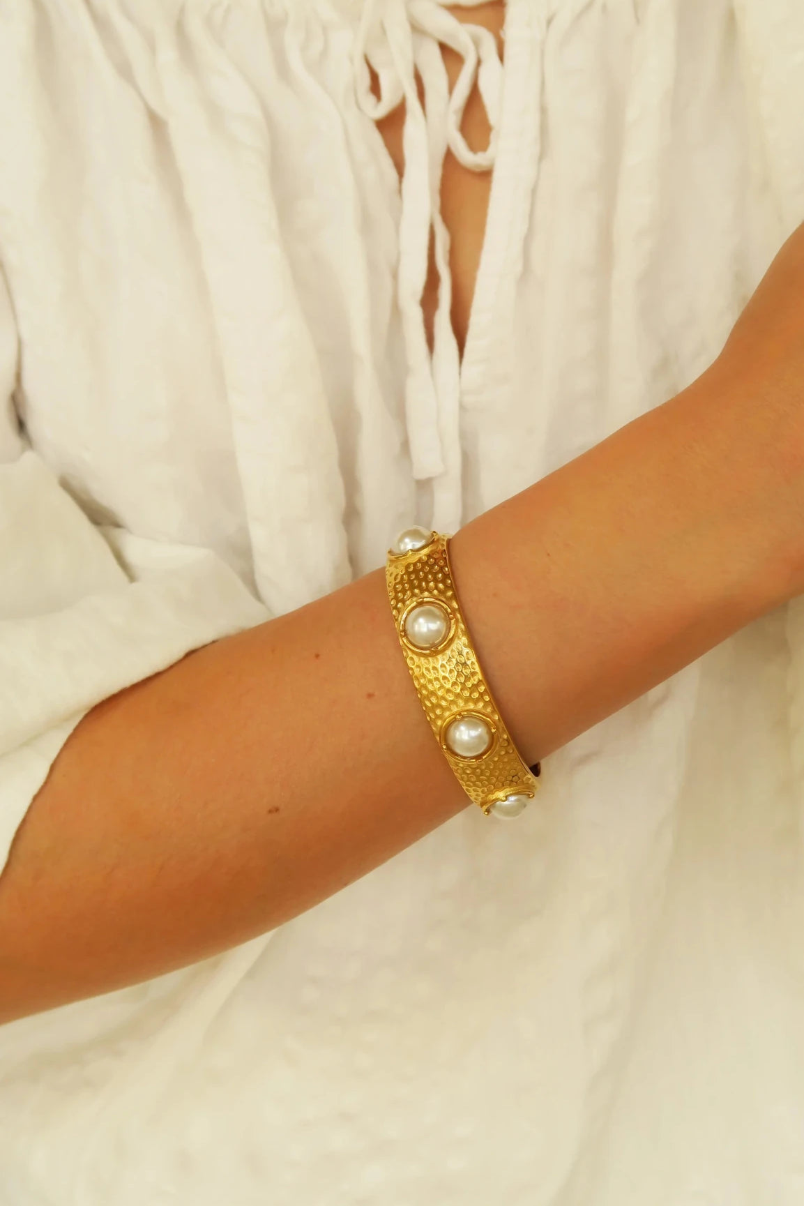 Maverick Cuff - Pearl - Elk + Elm