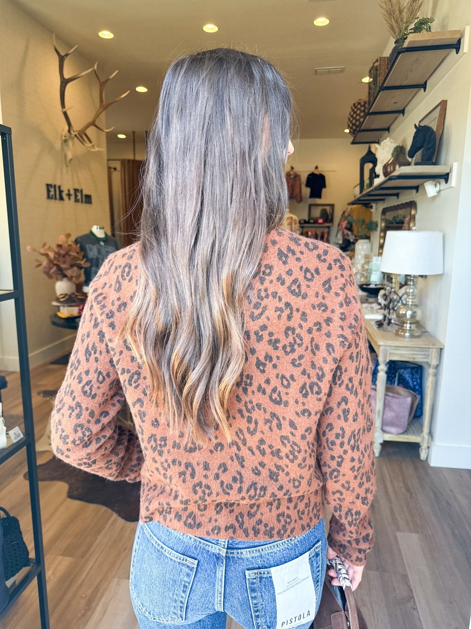 Medina Leopard Cardigan - Elk + Elm