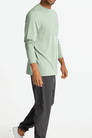 Men's Bamboo Lightweight Long Sleeve - Palm Green - Elk + Elm