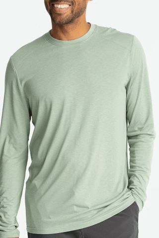 Men's Bamboo Lightweight Long Sleeve - Palm Green - Elk + Elm
