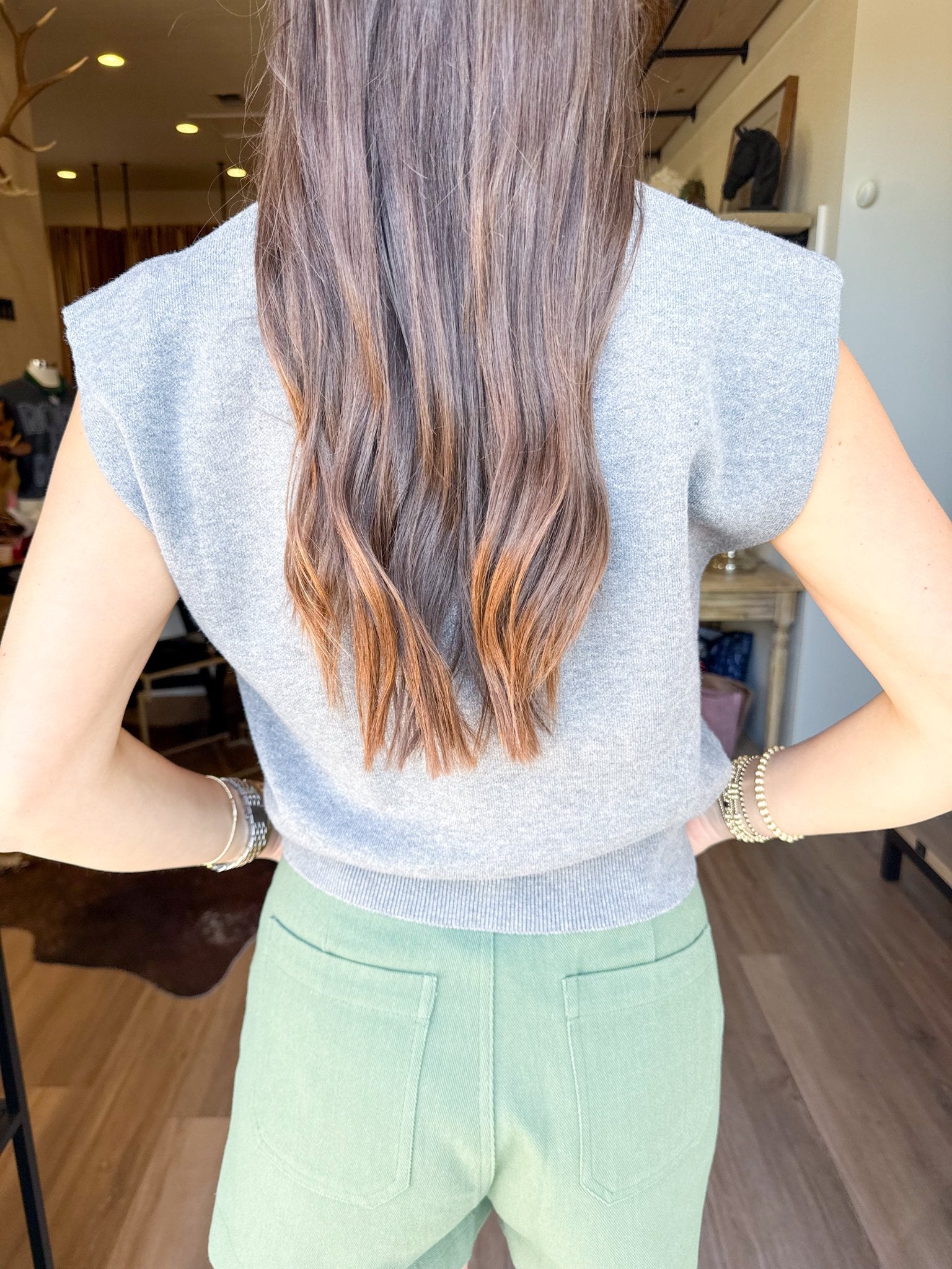 Merritt Knit Top - Gray - Elk + Elm