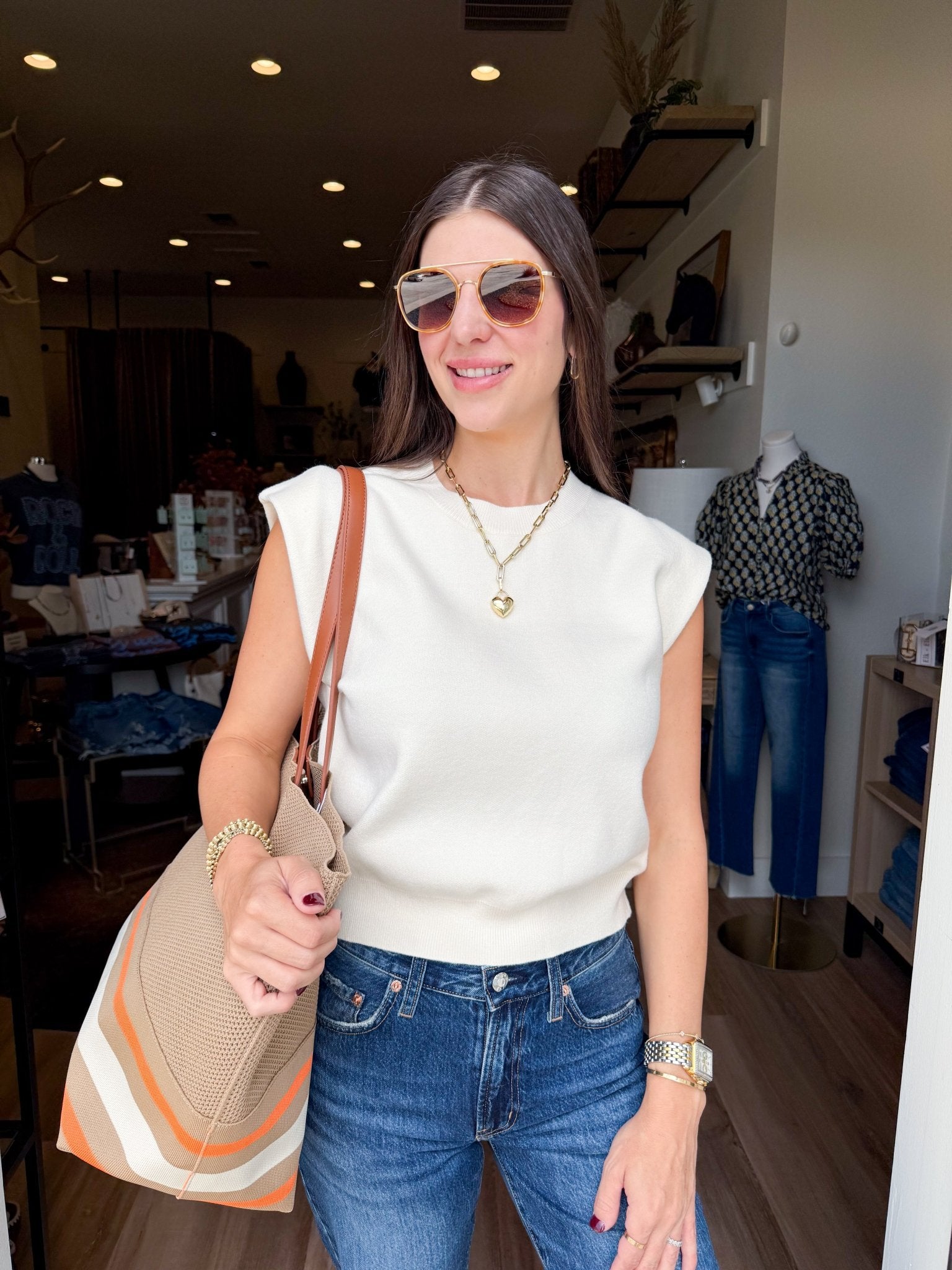 Merritt Knit Top - Off White - Elk + Elm