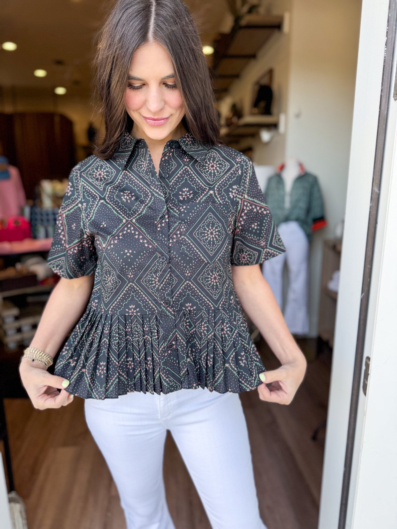Midnight Flowers Top - Elk + Elm