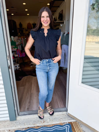 Midnight Flutter Top - Elk + Elm