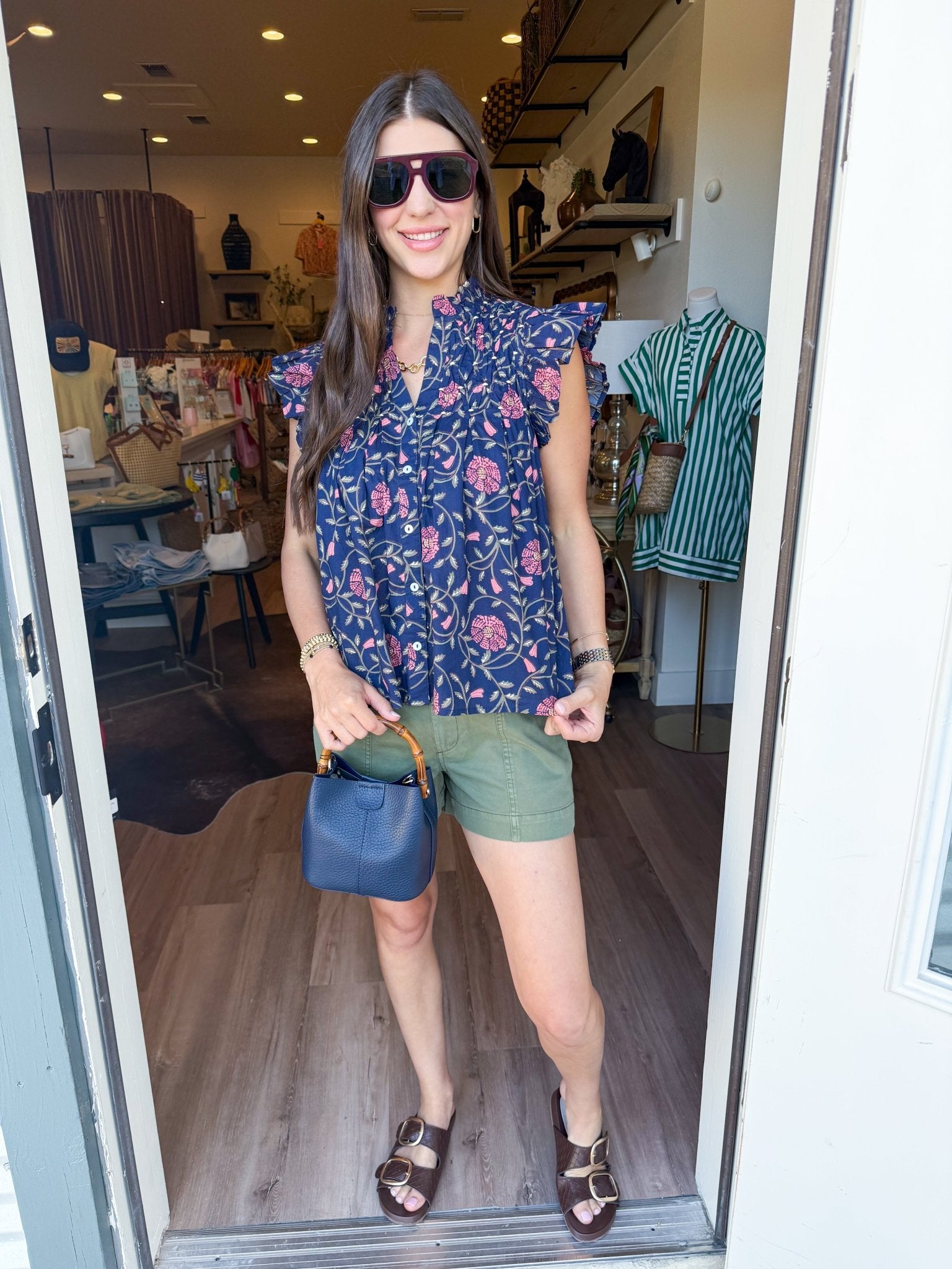 Midnight Garden Flutter Top - Elk + Elm