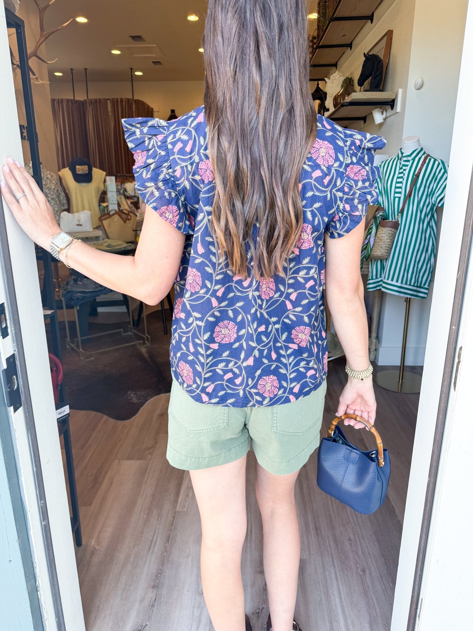 Midnight Garden Flutter Top - Elk + Elm