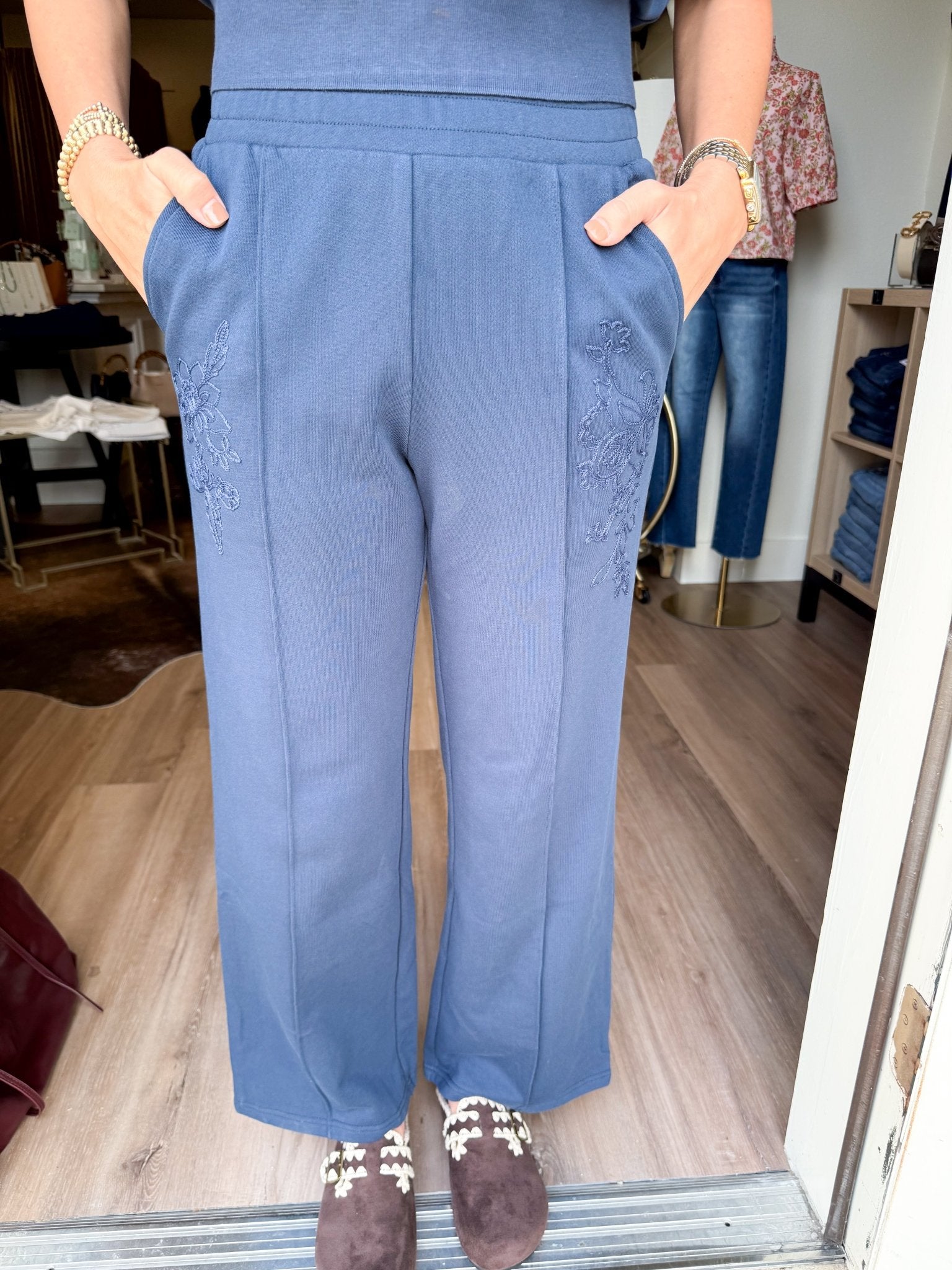 Midnight Garden Wide Leg Pant - Elk + Elm