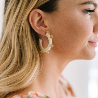 Natural Bead Hoops - Elk + Elm