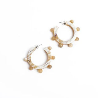 Natural Bead Hoops - Elk + Elm