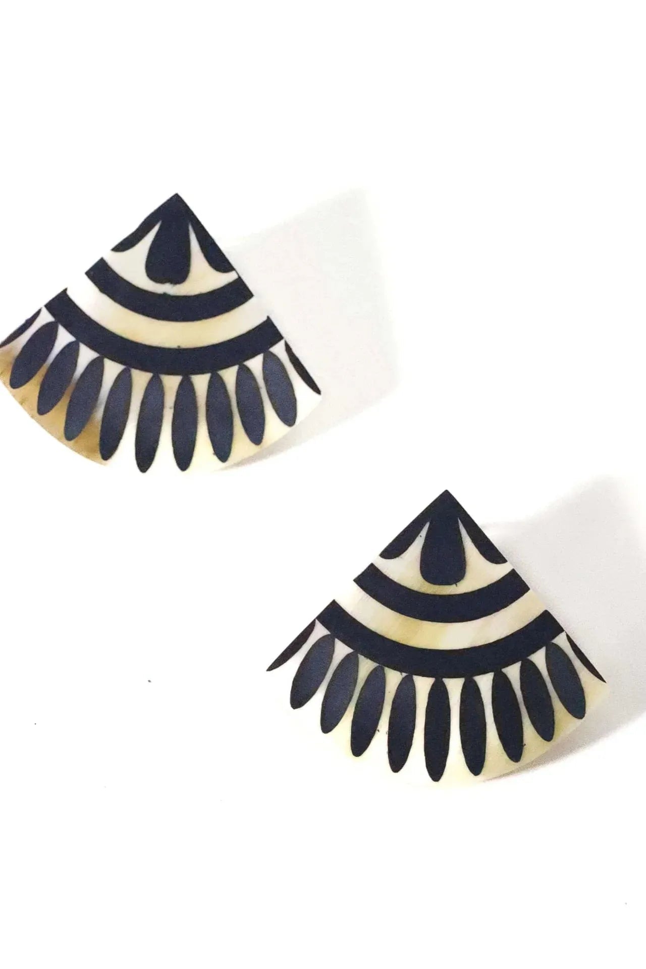 Navy Tile Earrings - Elk + Elm