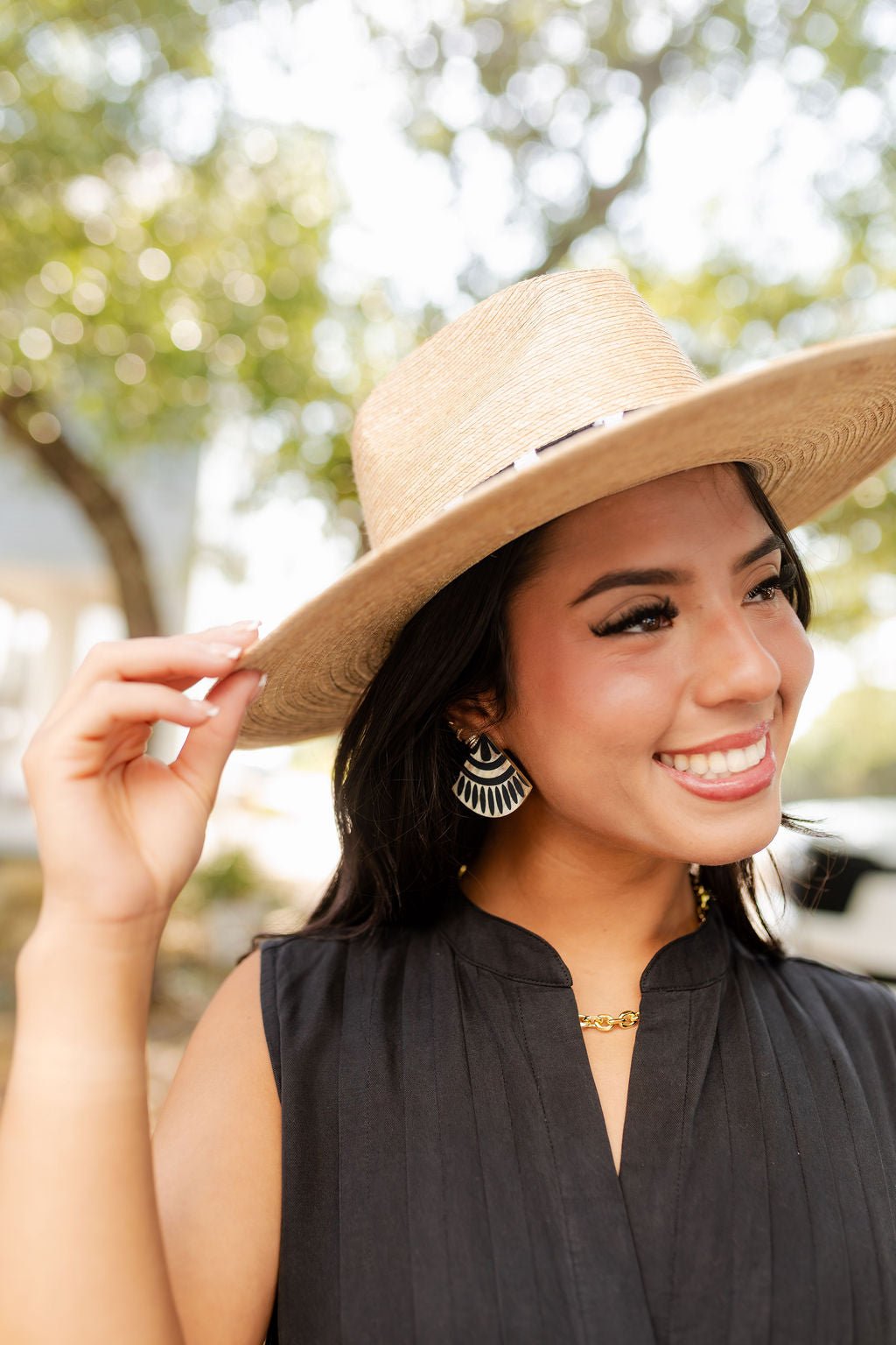 Navy Tile Earrings - Elk + Elm