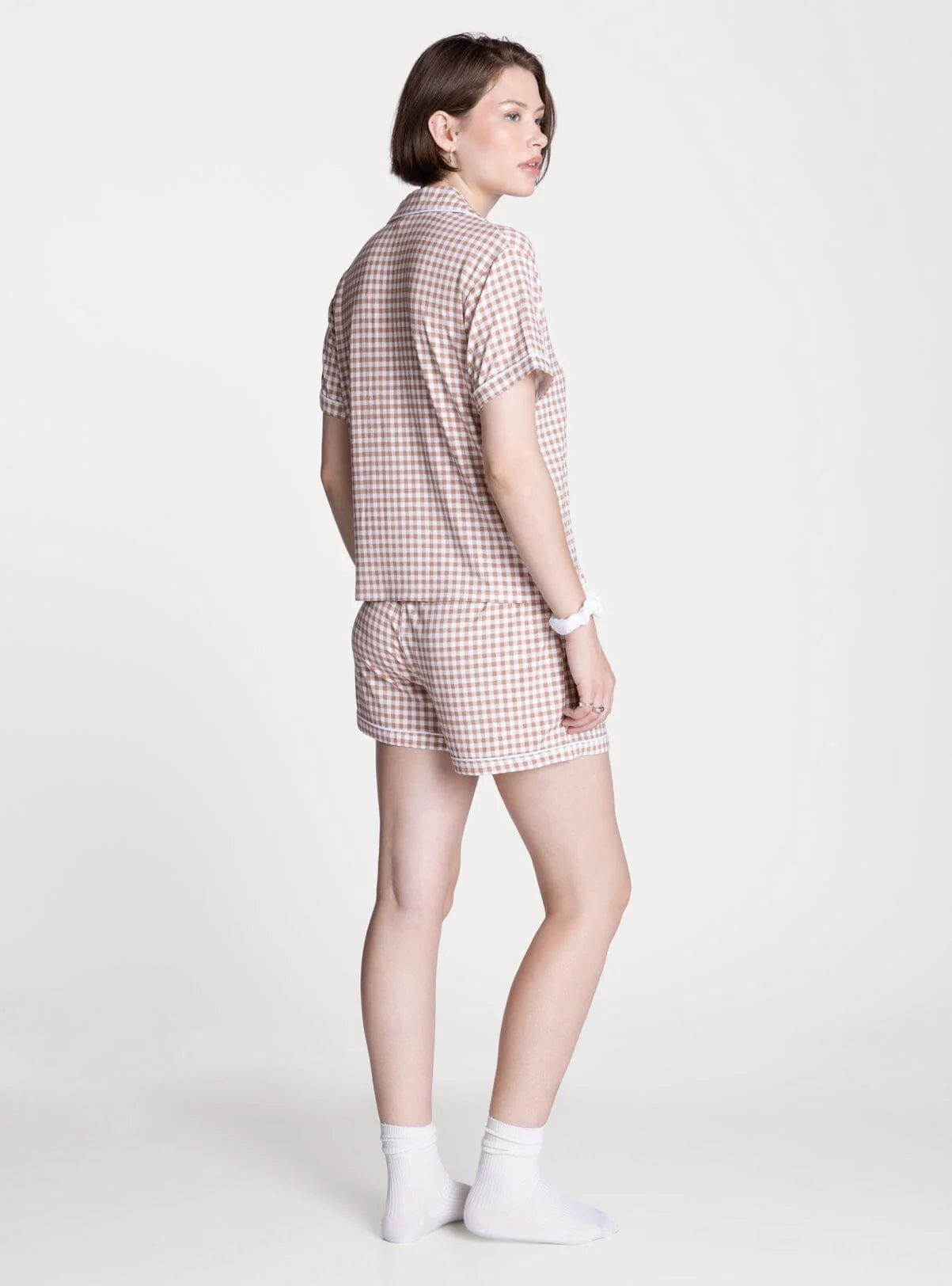 Nella Pajama Set - Ice Coffee Gingham - Elk + Elm