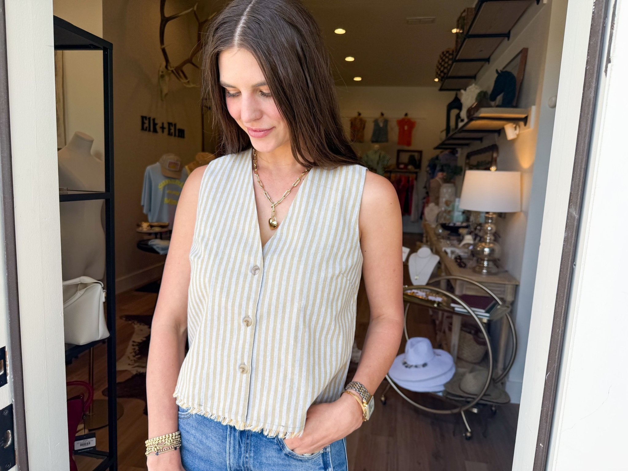 Olive Grove Vest - Elk + Elm