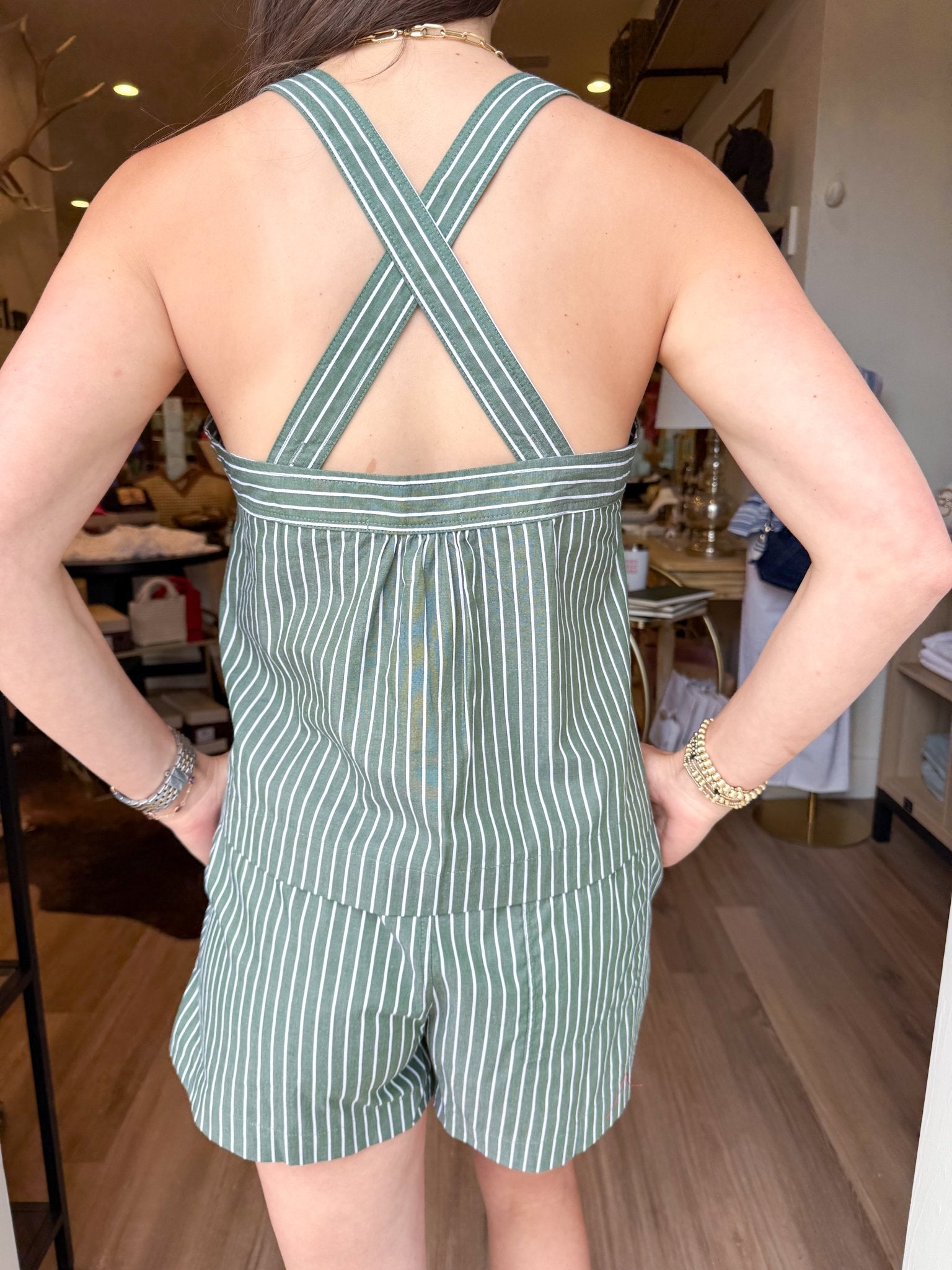 Olive Stripe Set - Elk + Elm