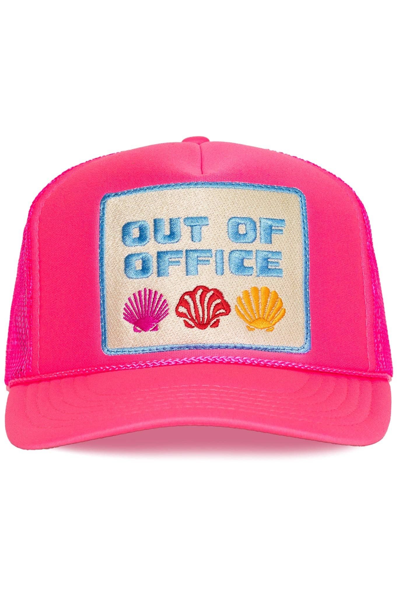 Out Of Office Trucker Hat in Pink - Elk + Elm