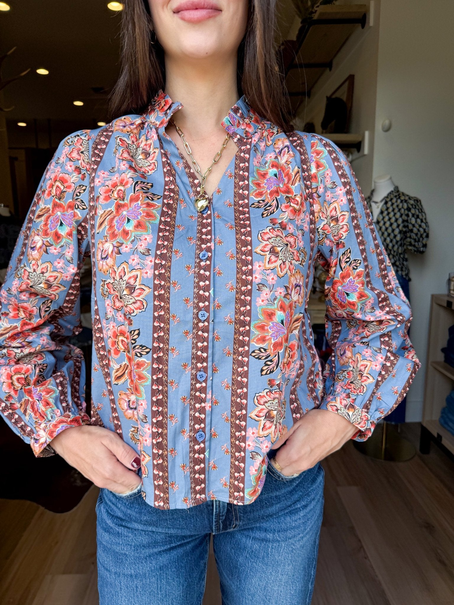 Painted Garden Blouse - Elk + Elm