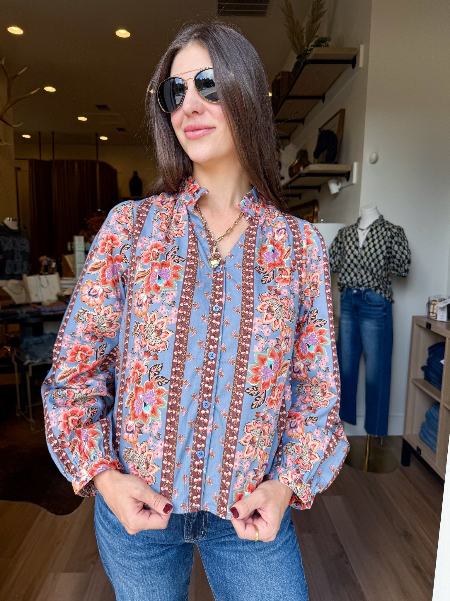 Painted Garden Blouse - Elk + Elm