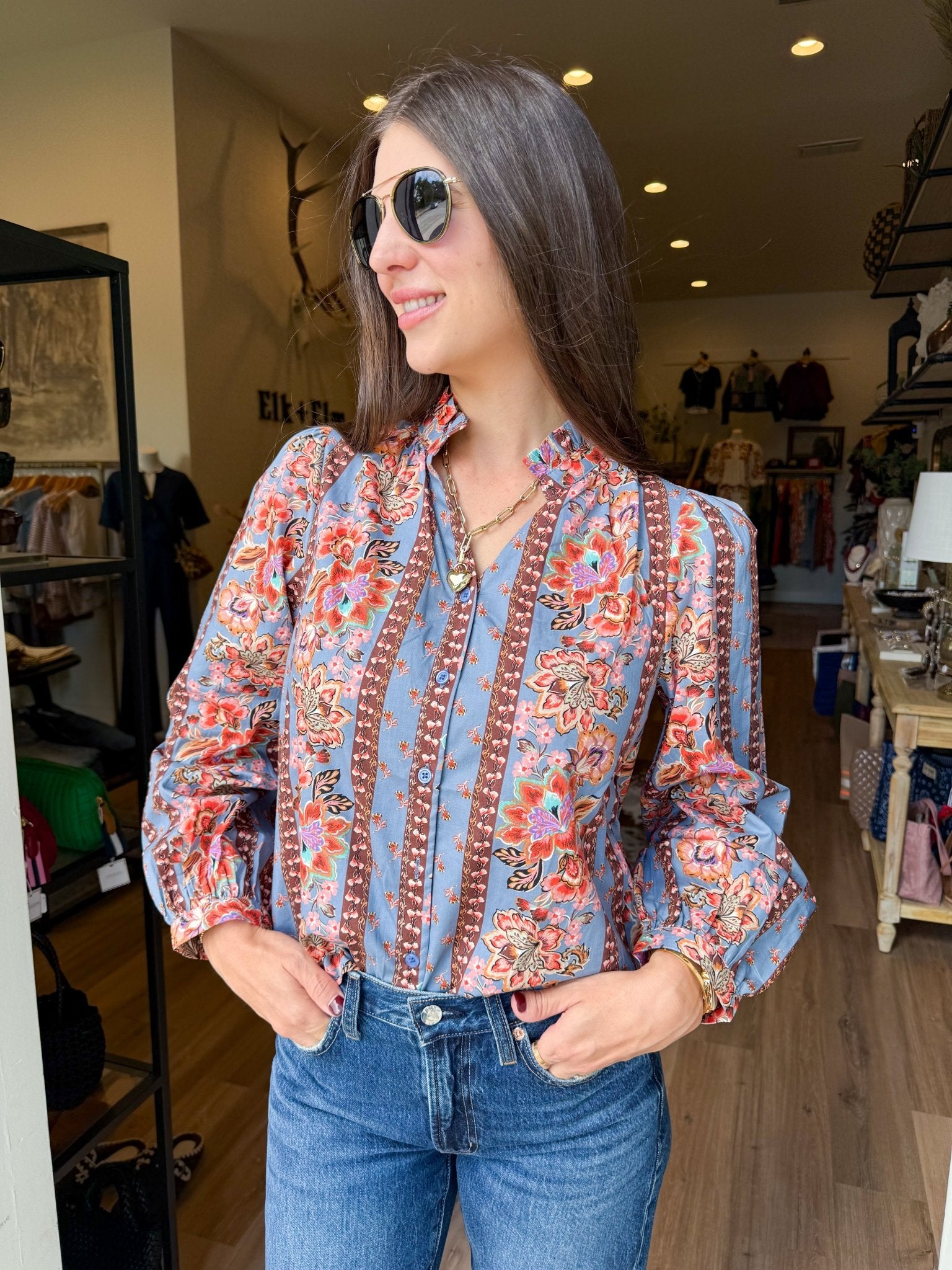 Painted Garden Blouse - Elk + Elm
