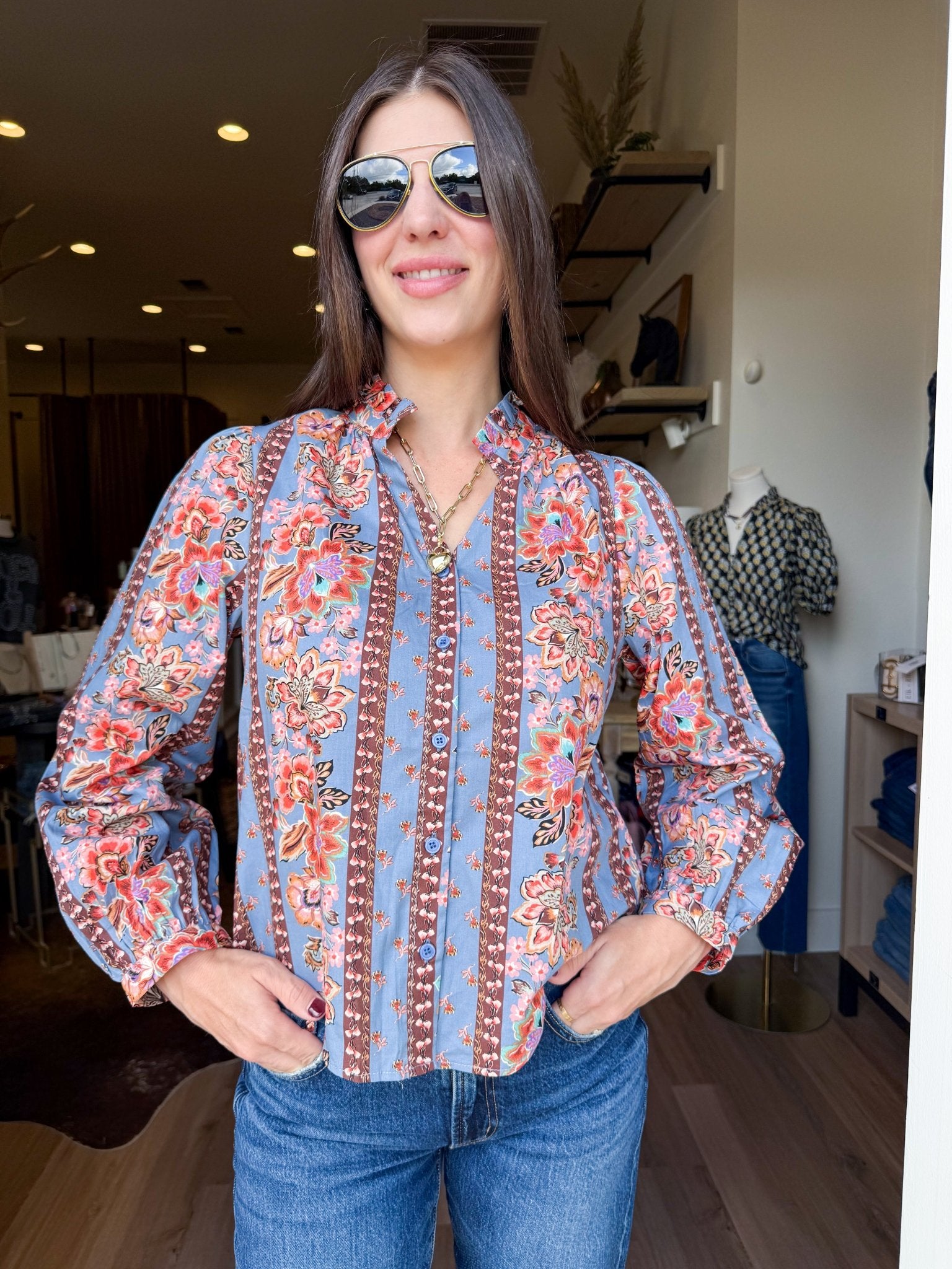 Painted Garden Blouse - Elk + Elm