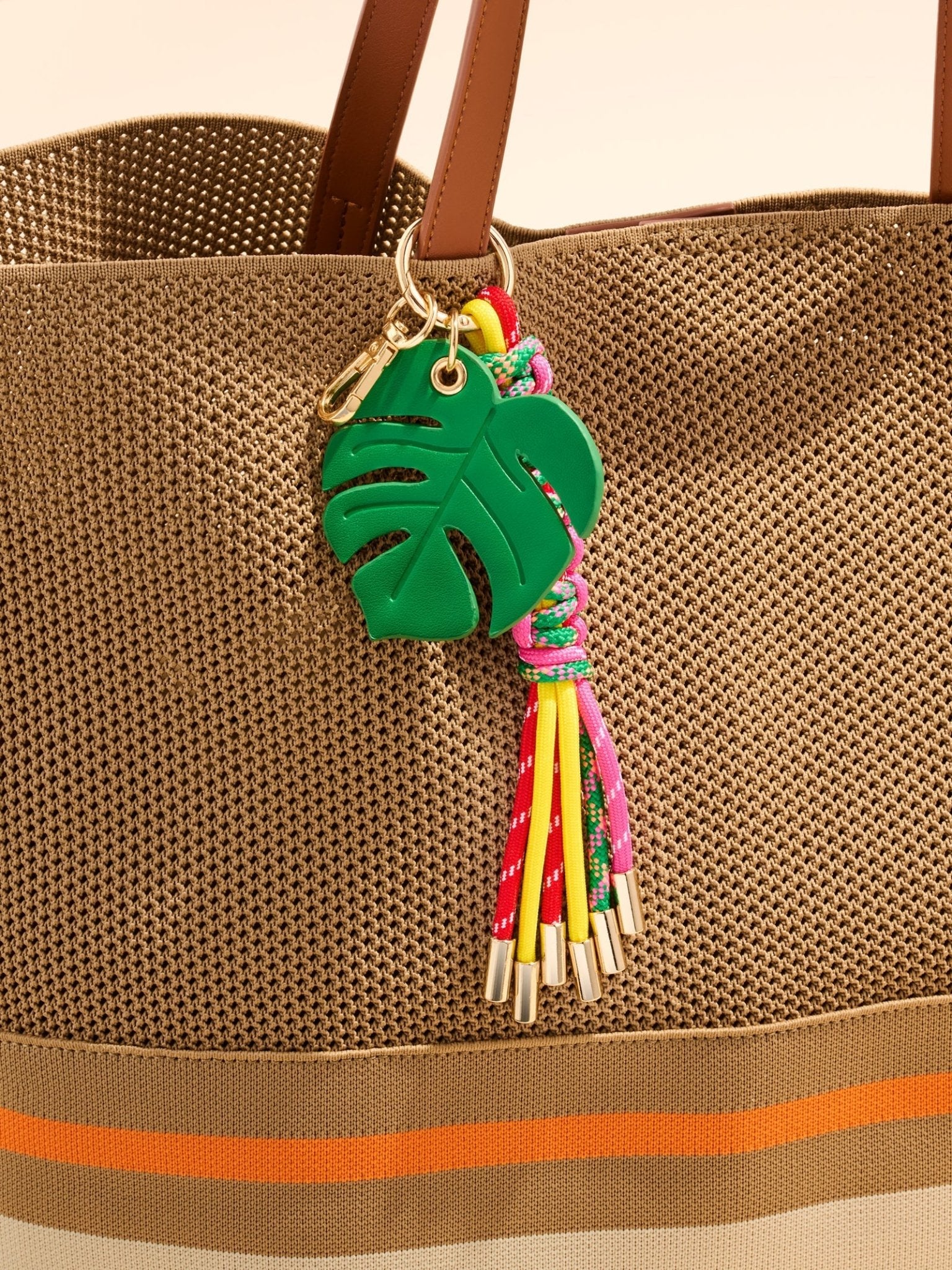Palm Leaf Bag Charm - Elk + Elm