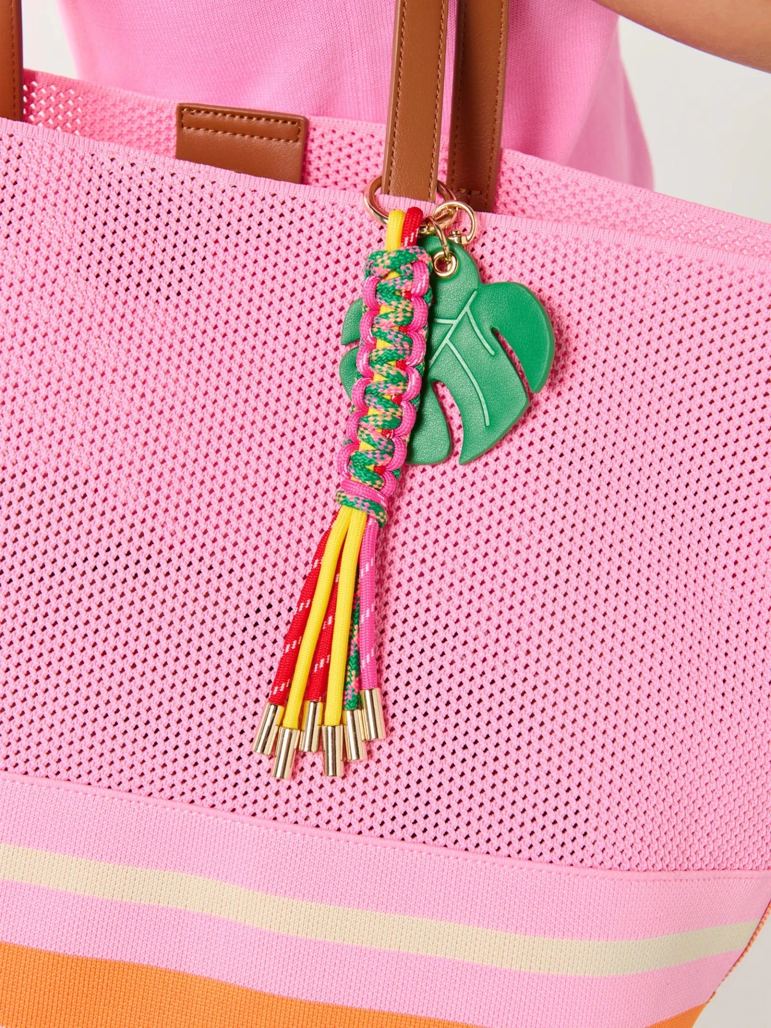 Palm Leaf Bag Charm - Elk + Elm