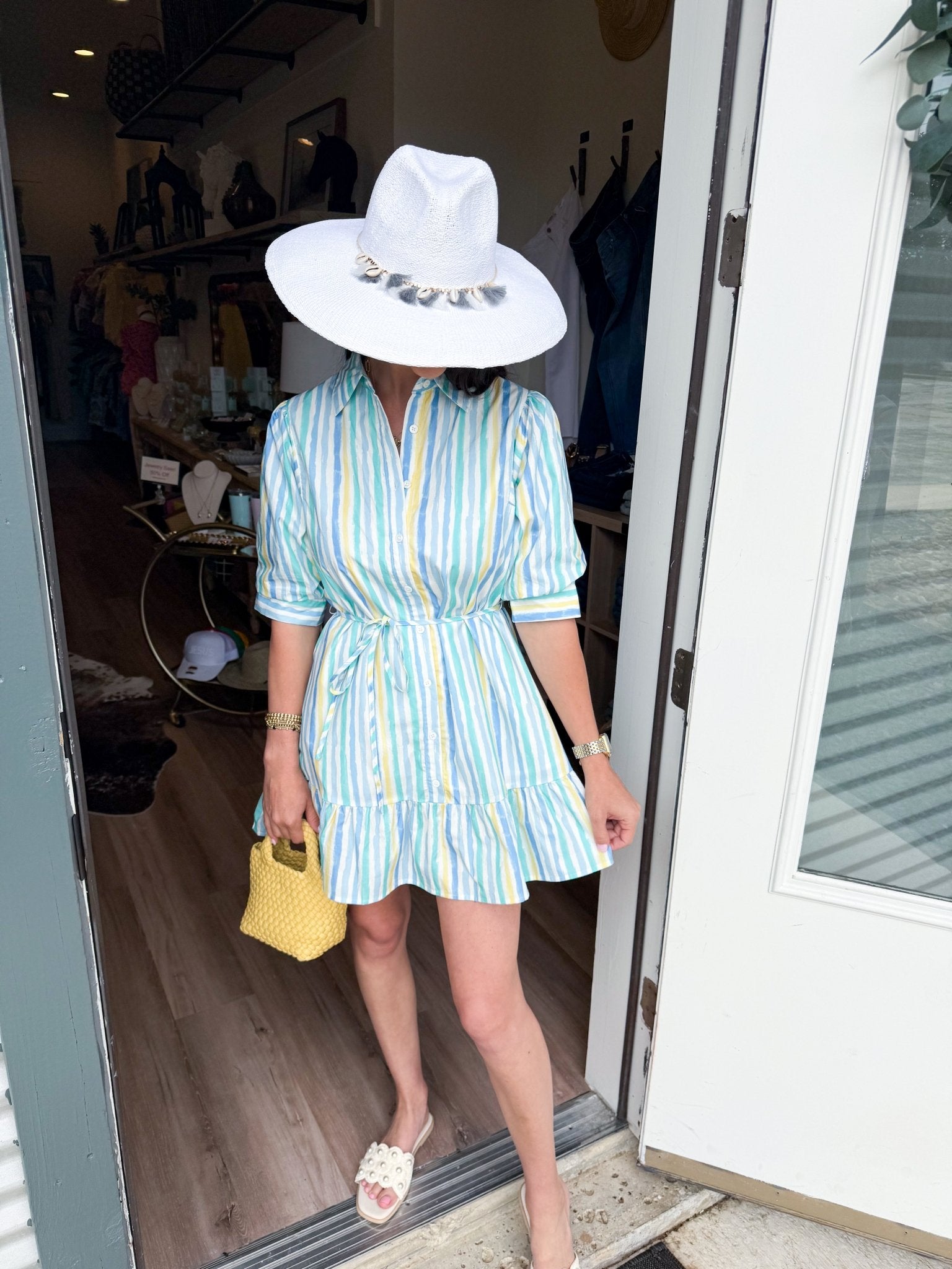 Pastel Stripe Shirt Dress - Elk + Elm