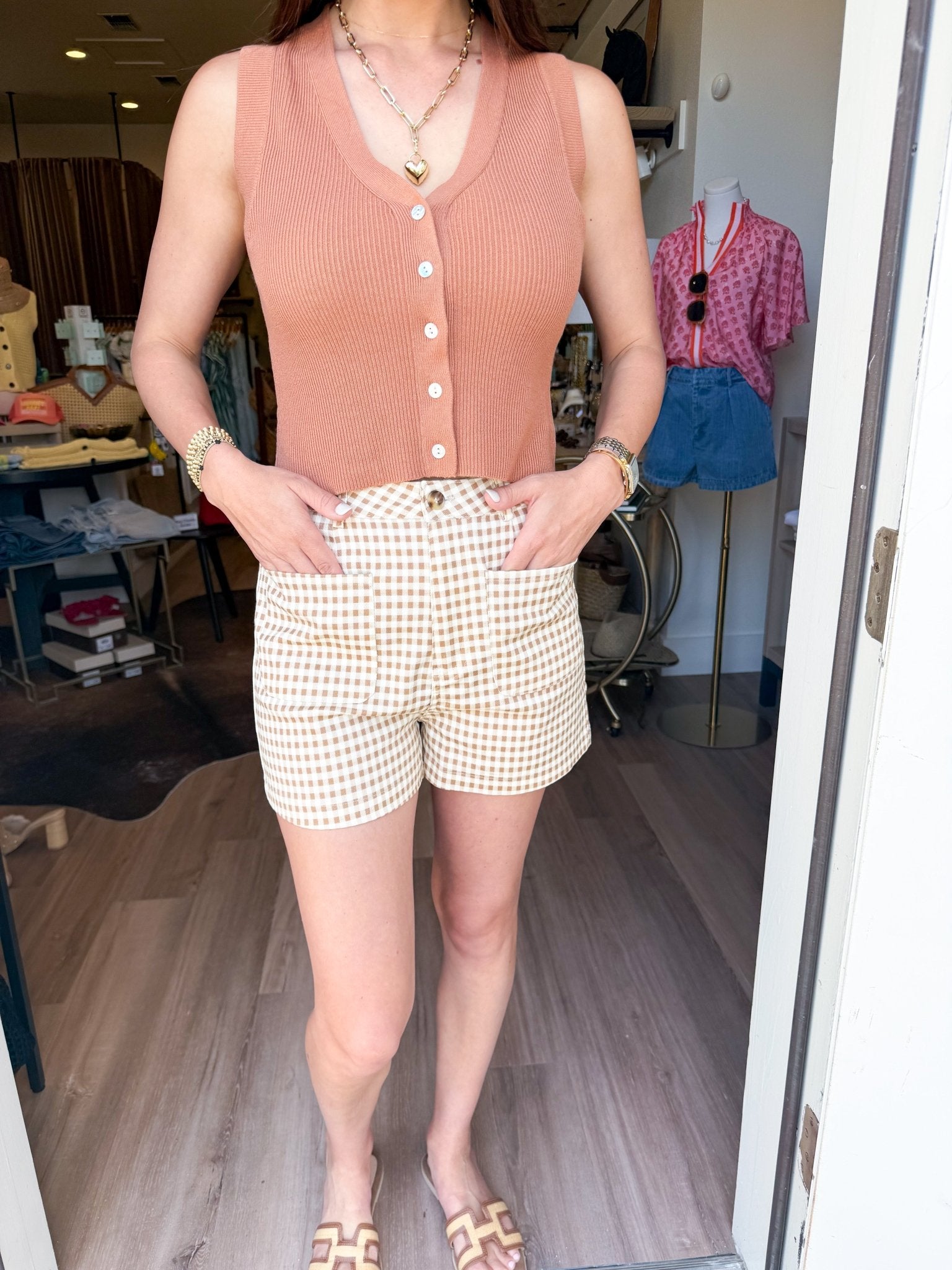Picnic Gingham Shorts - Elk + Elm