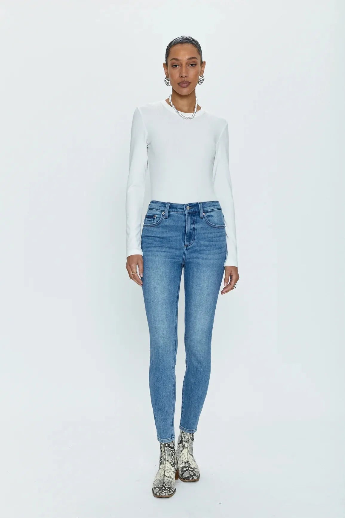 Pistola Aline High Rise Skinny - Linden - Elk + Elm